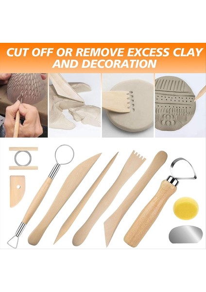 53 Parça Kil Alet Kiti Kil Heykel Araçları Seramik Alet Kiti Polimer Seramik Hava Kuru Kil Alet Seti Boyama Süsleme (Yurt Dışından) fiyatları