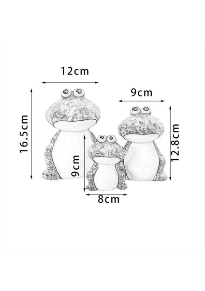 3 Adet Kurbağa Aile Figürinleri Kurbağa Heykeli Minyatür Seramik Kurbağa Figürin Hayvan Kurbağa Kitaplık Kırmızısı Için Süsleme (Yurt Dışından) modelleri