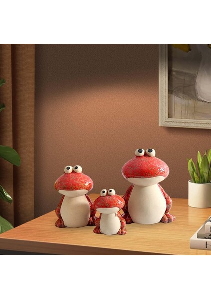 3 Adet Kurbağa Aile Figürinleri Kurbağa Heykeli Minyatür Seramik Kurbağa Figürin Hayvan Kurbağa Kitaplık Kırmızısı Için Süsleme (Yurt Dışından) indirimleri