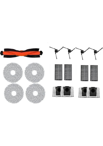 Bot X40 Ultra / M40 D110CN Elektrikli Süpürge Parçaları Ana Yan Fırça Paspas Bezi Toz Torbası Filtresi (Yurt Dışından) fiyatları