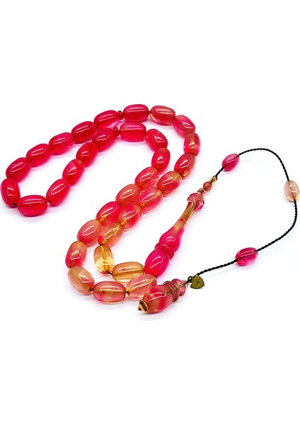 Renk Süzmesi Hareli Sıkma Ateş Kehribar Tesbih