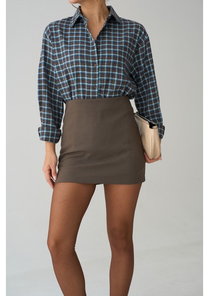 Kadın Bisiklet Yaka Düğmeli Basic Hırka