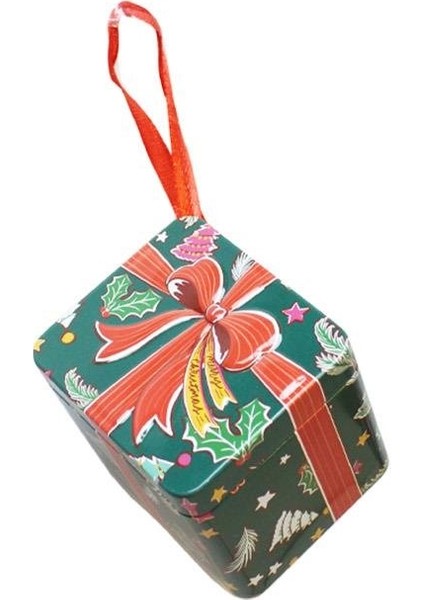 Hediye Paketi Şeklinde Yılbaşı Ağaç Süsü Metal Hediye Kutusu Yeşil 6 cm fiyatları