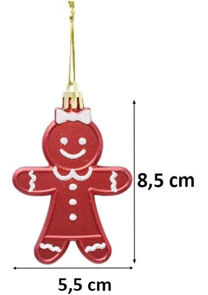 Yılbaşı Ağaç Süsü Zencefilli Kurabiye Figürlü 8,5 cm 2'li fiyatları