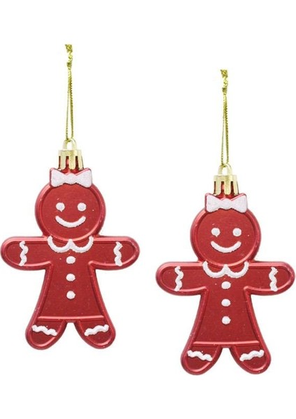 Yılbaşı Ağaç Süsü Zencefilli Kurabiye Figürlü 8,5 cm 2'li modelleri