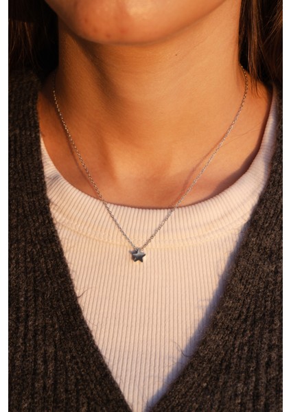 Çelik Minimal Yıldız Kadın Kolye fırsatları