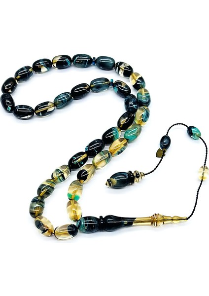 Usta Işçilikli Renk Süzmesi Sıkma Ateş Kehribar Tesbih