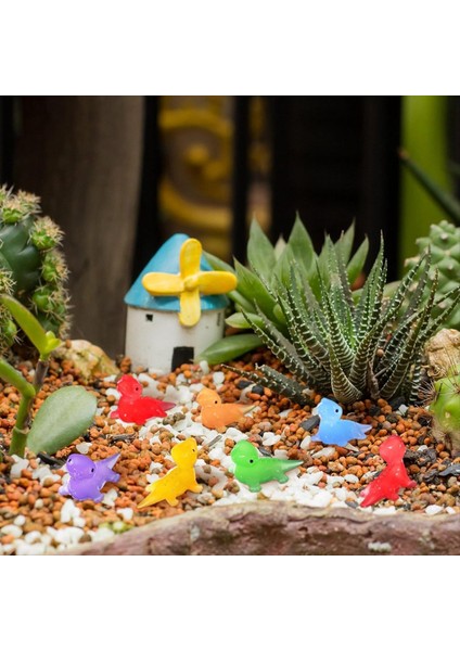 120PCS Mini Glow Lizard Minyatür Heykel Sevimli Reçine Kertenkele Şekil Minyatür Peyzaj Saksıları Için Mini Reçine Hayvanları (Yurt Dışından) modelleri