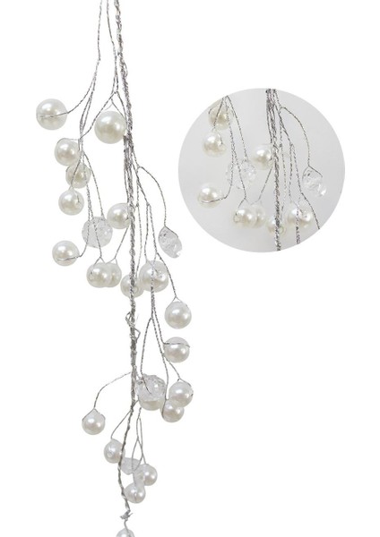 Yılbaşı Ağaç Süsü Lüks Inci Kristal Salkım Dekoratif Süs 38 cm fiyatları