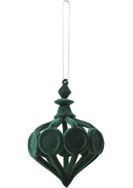 Yılbaşı Ağaç Süsü Kadife Damla Form Dekoratif Asılabilir Süs Yeşil 11 cm fiyatları