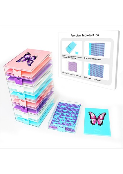 Dıy Zanaat Elmas Tepsisi Boyama Istiflenebilir Çekmece Kutusu Tepsisi Büyük Kapasiteli Çoklu Yerleştirme Matkap Saklama Kabı D (Yurt Dışından) modelleri