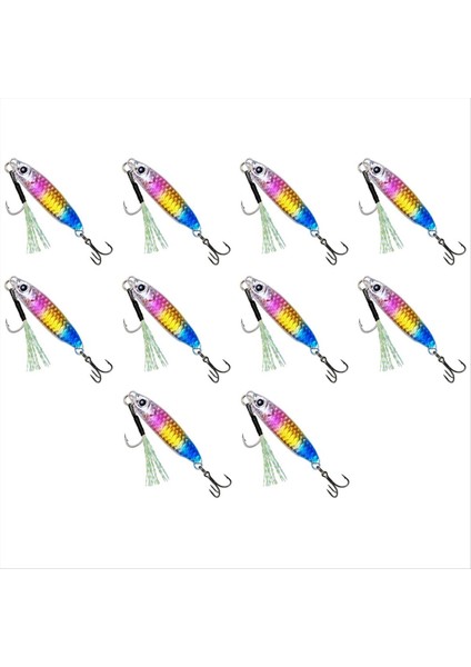 20G X10PCS Uzun Mesafeli Kurşun Balık Demir Tabak Kurşun Balık Çok Renkli Ağır Deniz Balıkçı Teknesi Balıkçılık Yem Çok Renkli (Yurt Dışından)