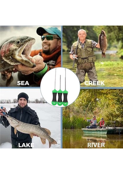 3pcs Kiti Açık Balık Tutma Yem Iğneleri Teçhizat Için Teçhizat Aracı Teçhizat Için Teçhizat Için Terminaller Sazan Balıkçılığı Aracı Aksesuarları (Yurt Dışından)