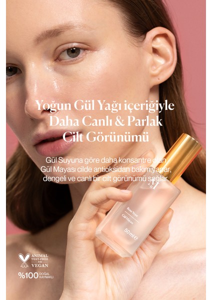 Yüz Toniği - Tüm Cilt Tipleri İçin Canlandırıcı Etki, Gül Mayası ve Fermente Turp Kökü İçerir, 50 ml modelleri