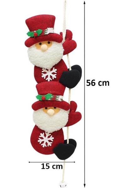 Yılbaşı Dekor Süsü Ipe Tırmanan Noel Baba Asılabilir Dekoratif Süs 56 cm fiyatları