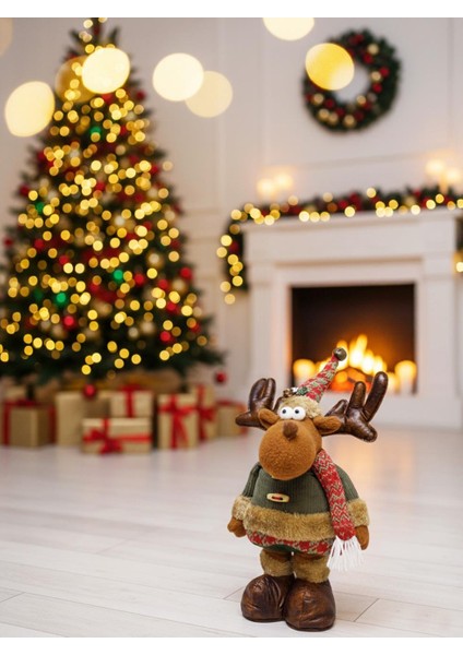 Yılbaşı Dekor Süsü Dekoratif Uzayan Peluş Geyik 56 - 42 Cm fiyatları