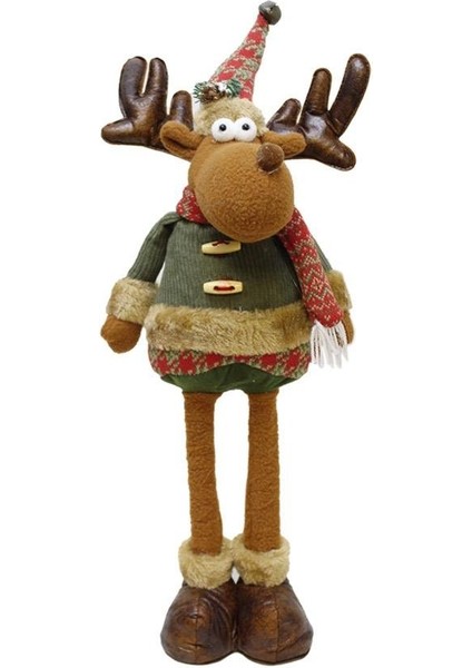 Yılbaşı Dekor Süsü Dekoratif Uzayan Peluş Geyik 56 - 42 Cm fırsatları