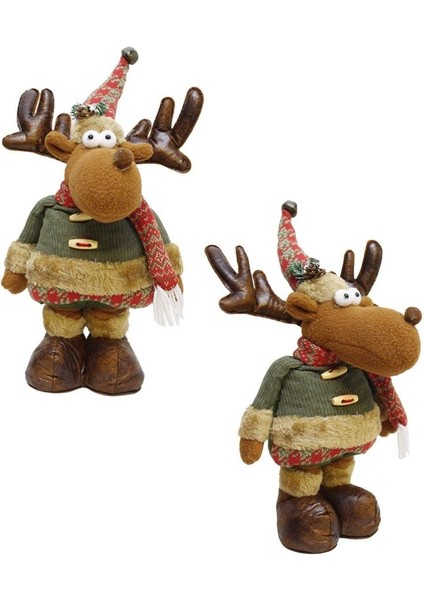Yılbaşı Dekor Süsü Dekoratif Uzayan Peluş Geyik 56 - 42 Cm indirimleri
