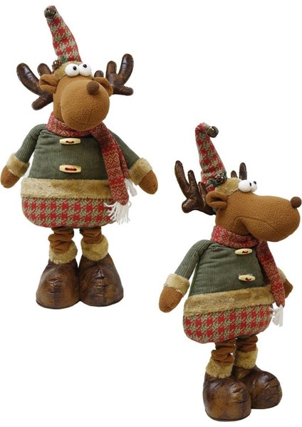 Yılbaşı Dekor Süsü Dekoratif Uzayan Peluş Geyik 52 - 90 Cm fırsatları