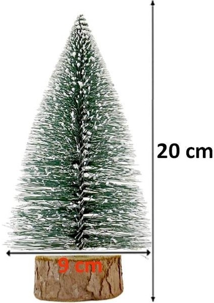 Yılbaşı Mini Karlı Çam Ağacı Masa Üstü Dekoratif Ağaç 20 cm modelleri