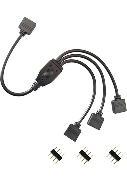 Pc Kasa ve LED Aydınlatma Için 3 Çıkışlı 4-Pin Rgb Splitter