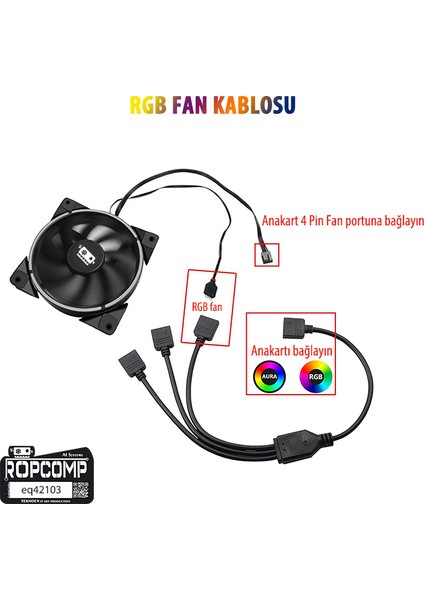 Pc Kasa ve LED Aydınlatma Için 3 Çıkışlı 4-Pin Rgb Splitter modelleri