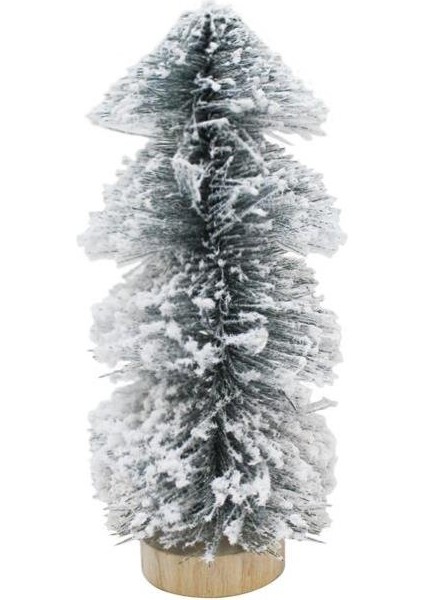 Mini Yılbaşı Ağacı Kar Kaplı Fırça Dallı Dekoratif Çam Ağacı 20 cm fiyatları