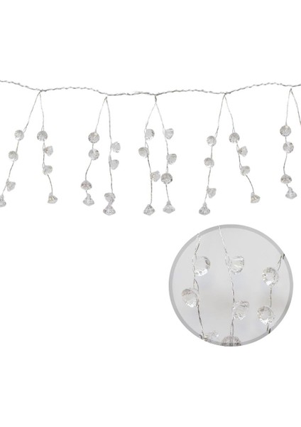 Yılbaşı Dekor Süsleri Lüks Kristal Işıltı Boncuklu Garland 110 cm fırsatları