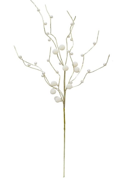 Yılbaşı Dekoru Inci Top Detaylı Dekoratif Dal Süsü 75 cm fırsatları