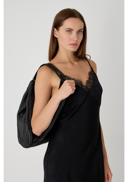 Özel Tasarım Hakiki Deri Sırt ve Kol Çantası Fonksiyonel Çanta