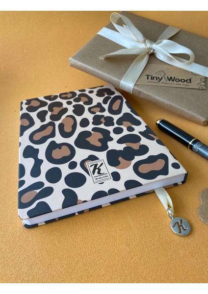 Leopar Desenli A5 Çizgili Defter – Sert Kapaklı 96 Yaprak
