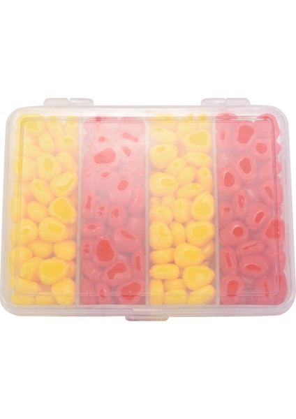 200PCS/LOT Yumuşak Sazan Yem Balıkçılık Cazibesi Set Yüzen Mısır Aroması Yapay Yem Plastik Kutu ile Sarı Kırmızıya (Yurt Dışından)