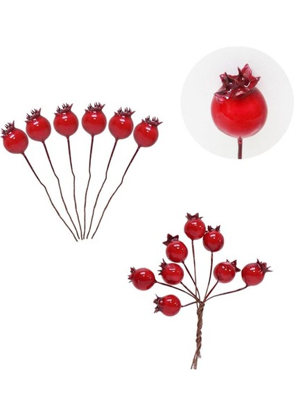 Yılbaşı Ağacı Süsleri Telli Mini Kokina Berry Dekoratif Çam Ağaç Süsü 16'lı fiyatları