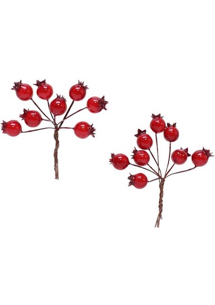 Yılbaşı Ağacı Süsleri Telli Mini Kokina Berry Dekoratif Çam Ağaç Süsü 16'lı modelleri