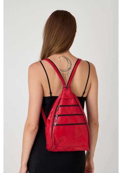 Özel Tasarım Hakiki Deri Sırt ve Kol Çantası Fonksiyonel Çanta modelleri