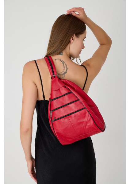 Özel Tasarım Hakiki Deri Sırt ve Kol Çantası Fonksiyonel Çanta indirimleri