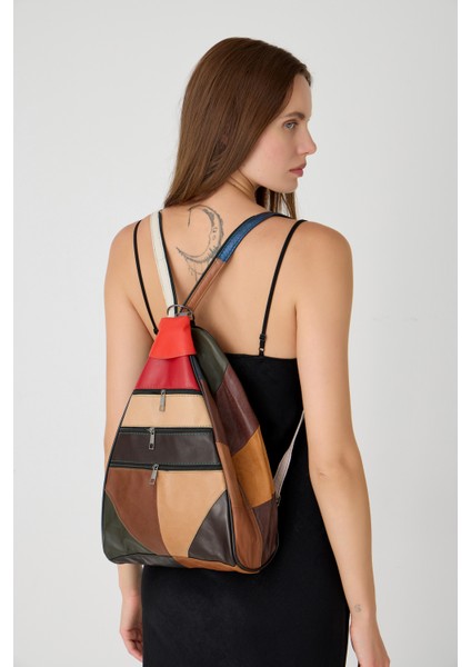 Özel Tasarım Hakiki Deri Sırt ve Kol Çantası Fonksiyonel Çanta indirimleri