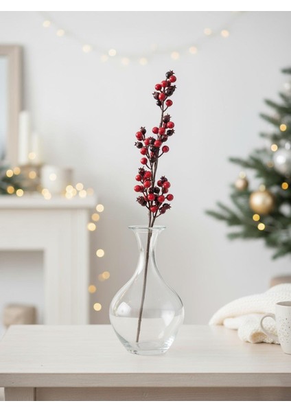 Yılbaşı Dekoru Kokina Berry Yapay Dal Kırmızı - Bordo 70 cm