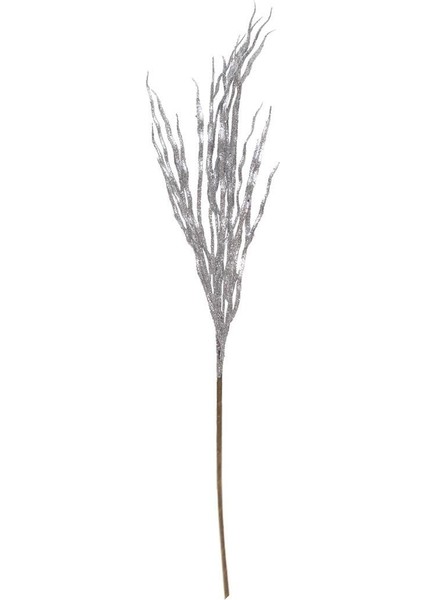 Gümüş Simli Yılbaşı Dekor Dalı – Silver Glitter Parlak Ağaç Süsü 70 cm fiyatları