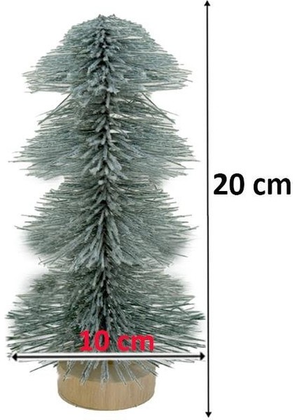 Mini Yılbaşı Ağacı Karlı Fırça Dallı Dekoratif Çam Ağacı 20 cm fiyatları