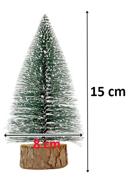 Yılbaşı Mini Karlı Çam Ağacı Masa Üstü Dekoratif Ağaç 15 cm fiyatları