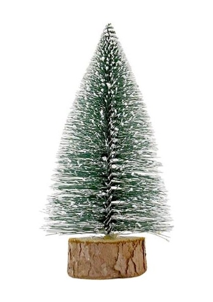 Yılbaşı Mini Karlı Çam Ağacı Masa Üstü Dekoratif Ağaç 15 cm modelleri