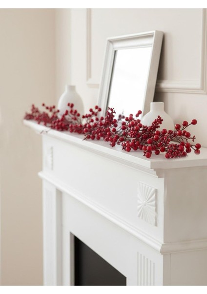 Yılbaşı Dekor Süsleri Kokina Berry Mini Meyve Detaylı Garland 150 cm