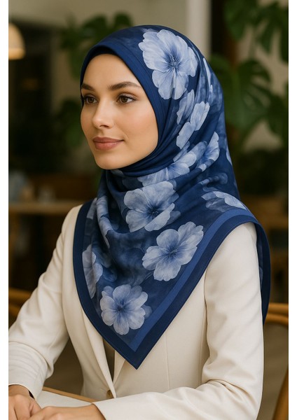 Çiçek Desenli Soft Kaymaz Şal