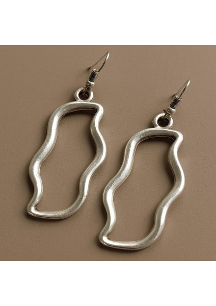 Dalgalı Şekilli Kadın Küpe Çift Adet Gümüş Kaplama El Yapımı Küpe fiyatları