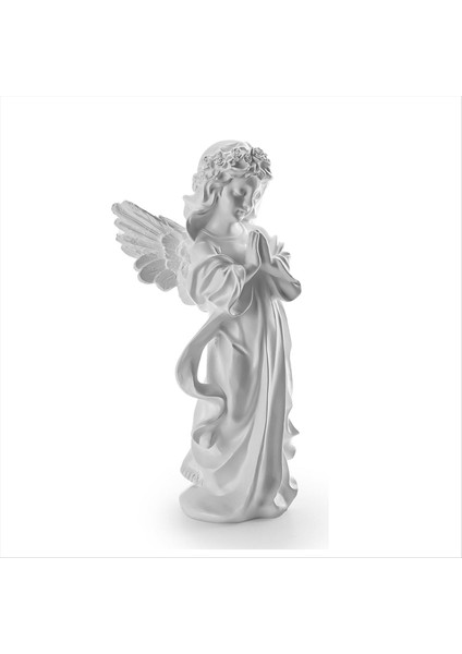 Dua Melek Heykelcik - 7 5 Inç Reçine Ev Dekoru Veya Bahçe Için El Yenili Heykelcik Ilk Cemaat Leri (Yurt Dışından)