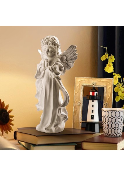 Dua Melek Heykelcik - 7 5 Inç Reçine Ev Dekoru Veya Bahçe Için El Yenili Heykelcik Ilk Cemaat Leri (Yurt Dışından) modelleri