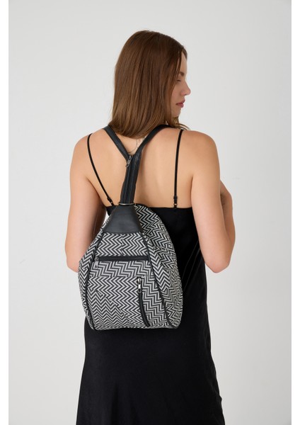 Özel Tasarım Hakiki Deri Sırt ve Kol Çantası Fonksiyonel Çanta