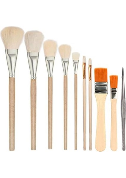 7pcs Altın Kaplama Fırça Seti Çeşitli Boyutlar Yaprak Keçi Saç Fırçaları Metalik Folyo Fırçaları Folyo Kağıt Sanat Zanaat Malzemeleri (Yurt Dışından)