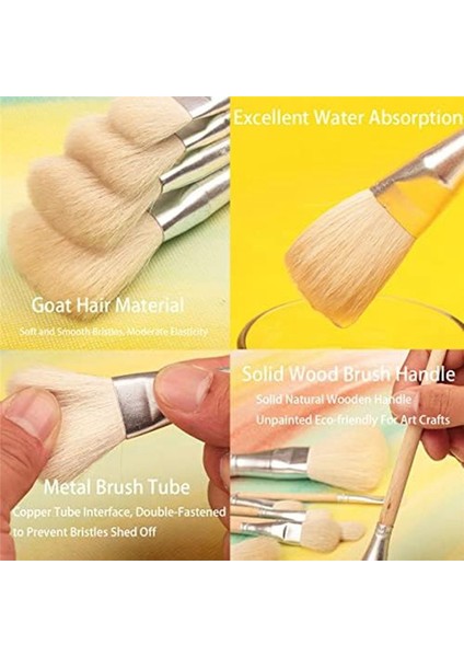 7pcs Altın Kaplama Fırça Seti Çeşitli Boyutlar Yaprak Keçi Saç Fırçaları Metalik Folyo Fırçaları Folyo Kağıt Sanat Zanaat Malzemeleri (Yurt Dışından) modelleri